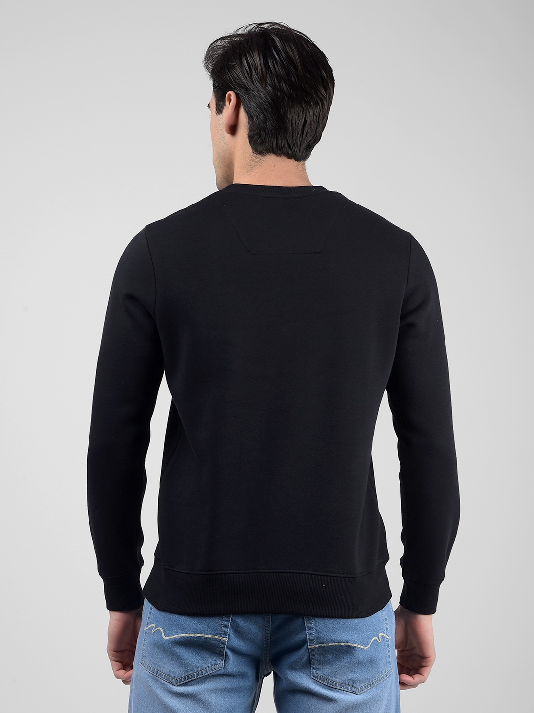 Numero Uno Men Logo Print Black Sweat Shirt